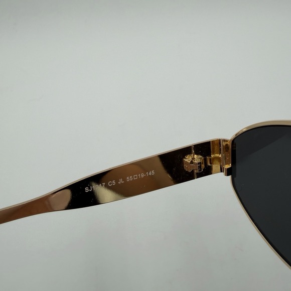 SOJOS Sunglasses Black Gold Frame Retro Oval UV Protection - Picture 7 of 8